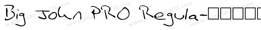 Big John PRO Regula字体转换